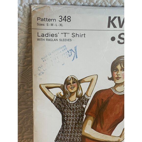 Kwik Sew Misses T Shirt Sewing Pattern sz S M L XL 348 - uncut - Picture 2 of 10